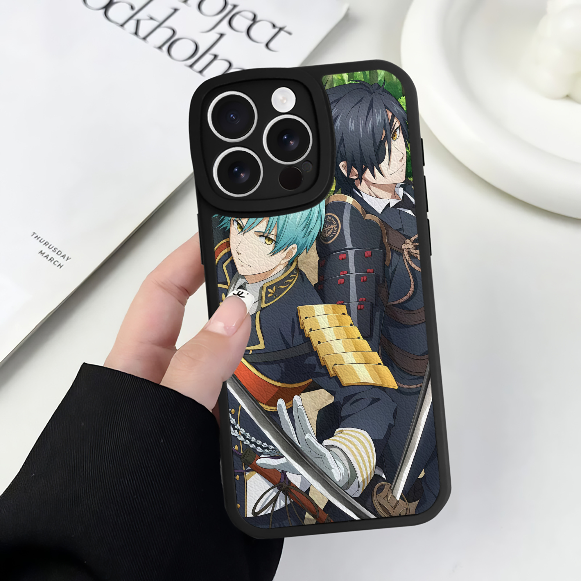 （画像用） 刀剣乱舞 Touken Ranbu 【iPhone 16シリーズ対応】シリコンスマホケース（レザー調） 材質：シリコン